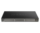 D-Link Switch DGS-1250-52XMP 48xGBit/4xSFP+ PoE (370W) 19" Managed