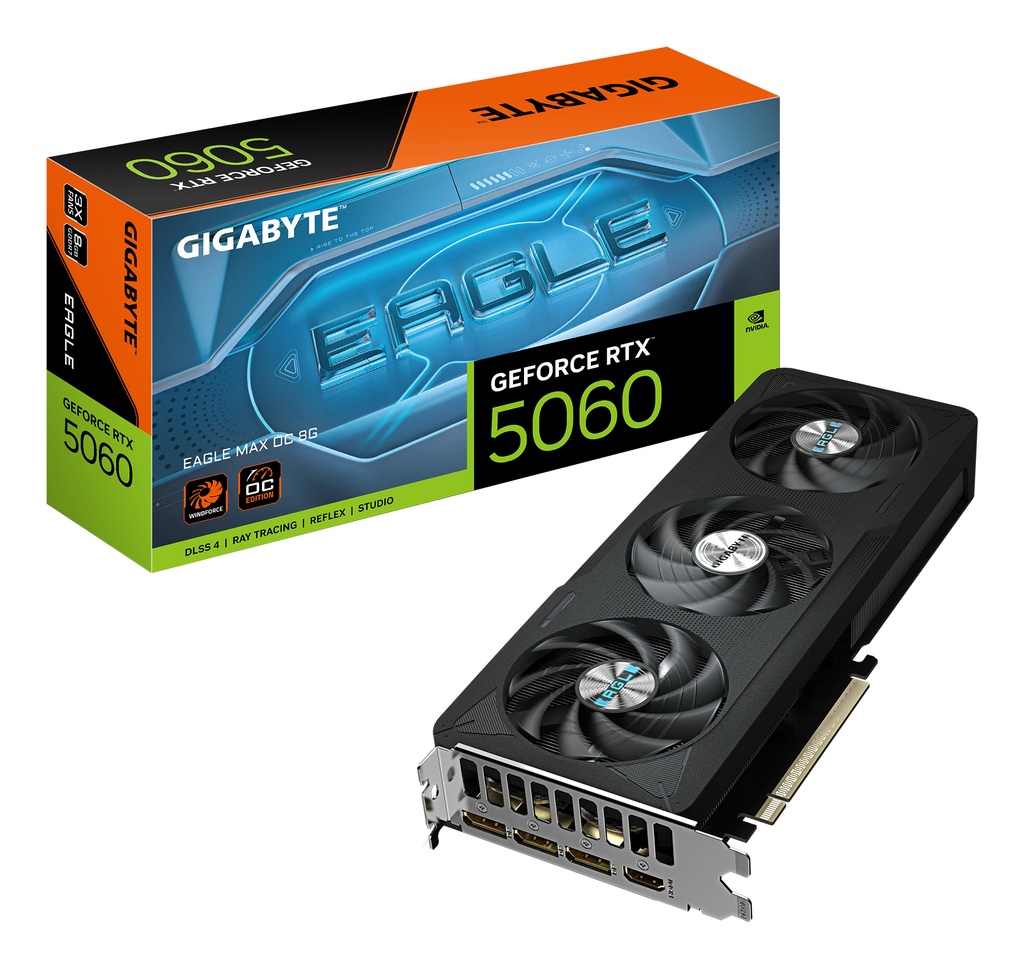 [GV-N5060EAGLEMAX OC-8GD] GIGA VGA 8GB RTX5060 EAGLE-MAX-OC 8G 3xDP/HDMI GeForce RTX 5060 EAGLE MAX OC 8G