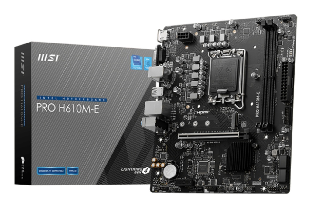 MSI PRO H610M-E moederbord Intel H610 LGA 1700 micro ATX