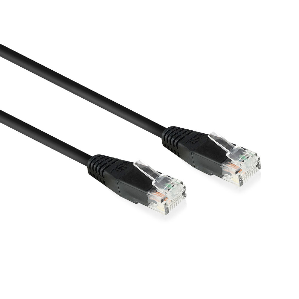 [AC4005] ACT Zwart 5,0 meter U/UTP CAT6 patchkabel met RJ45 connectoren