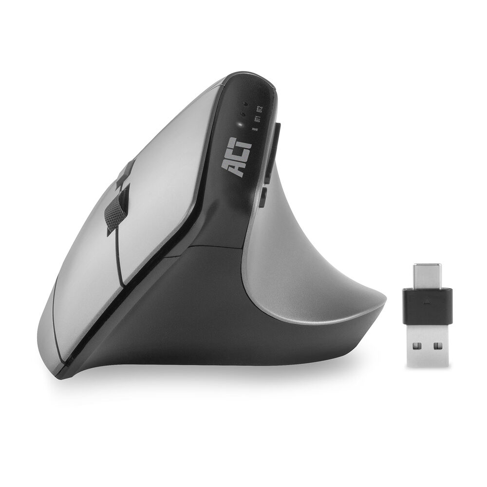 [AC5155] ACT Draadloze Ergonomische Muis met Bluetooth en USB-C/USB-A