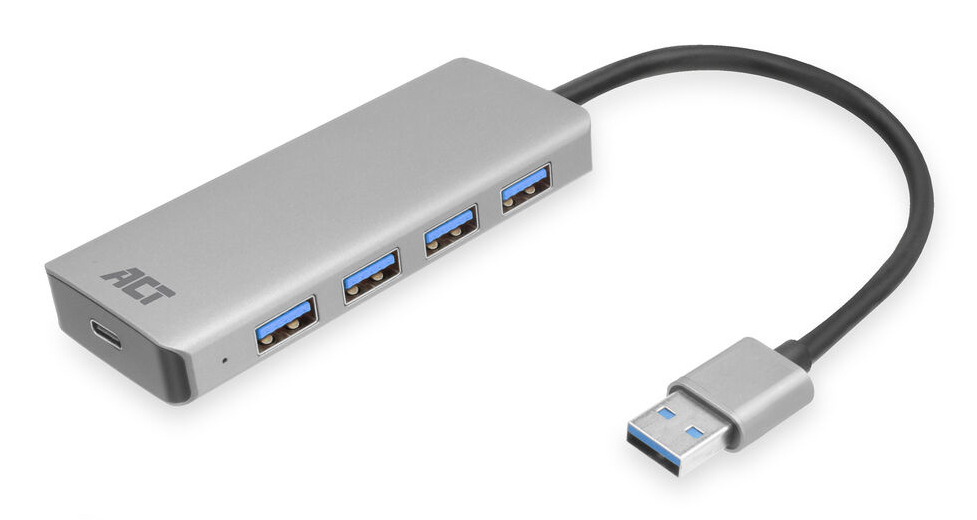 ACT AC6121 | USB 3.2 Gen 1 (3.1 Gen 1) Type-A Interface Hub | 5000 Mbit/s | Aluminium