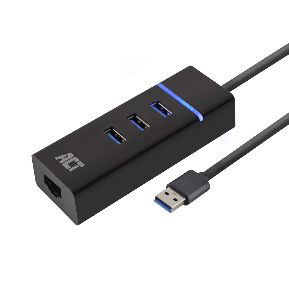 [AC6310] ACT AC6310 | USB 3.2 Gen 1 Interface Hub | Type-A | 5 Gbps | Zwart