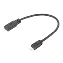 ACT USB Type-C female naar USB micro B 2.0 male adapterkabel 0,2m