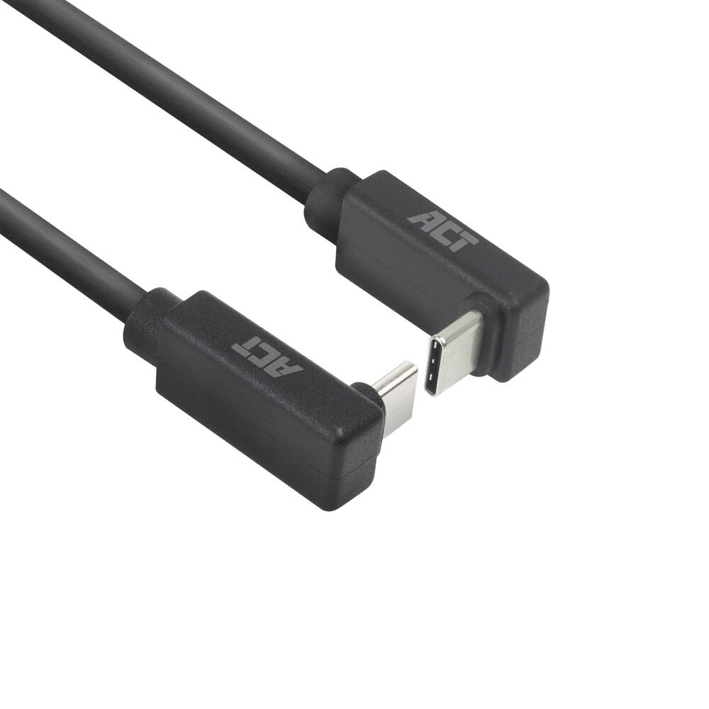 [AC7478] ACT USB 3.0 10Gbps 60W USB Type-C (haaks boven/beneden) naar USB Type-C (haaks boven/beneden) kabel, 2 meter