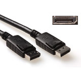 ACT 2 meter DisplayPort kabel, male - male, power pin 20 aangesloten.