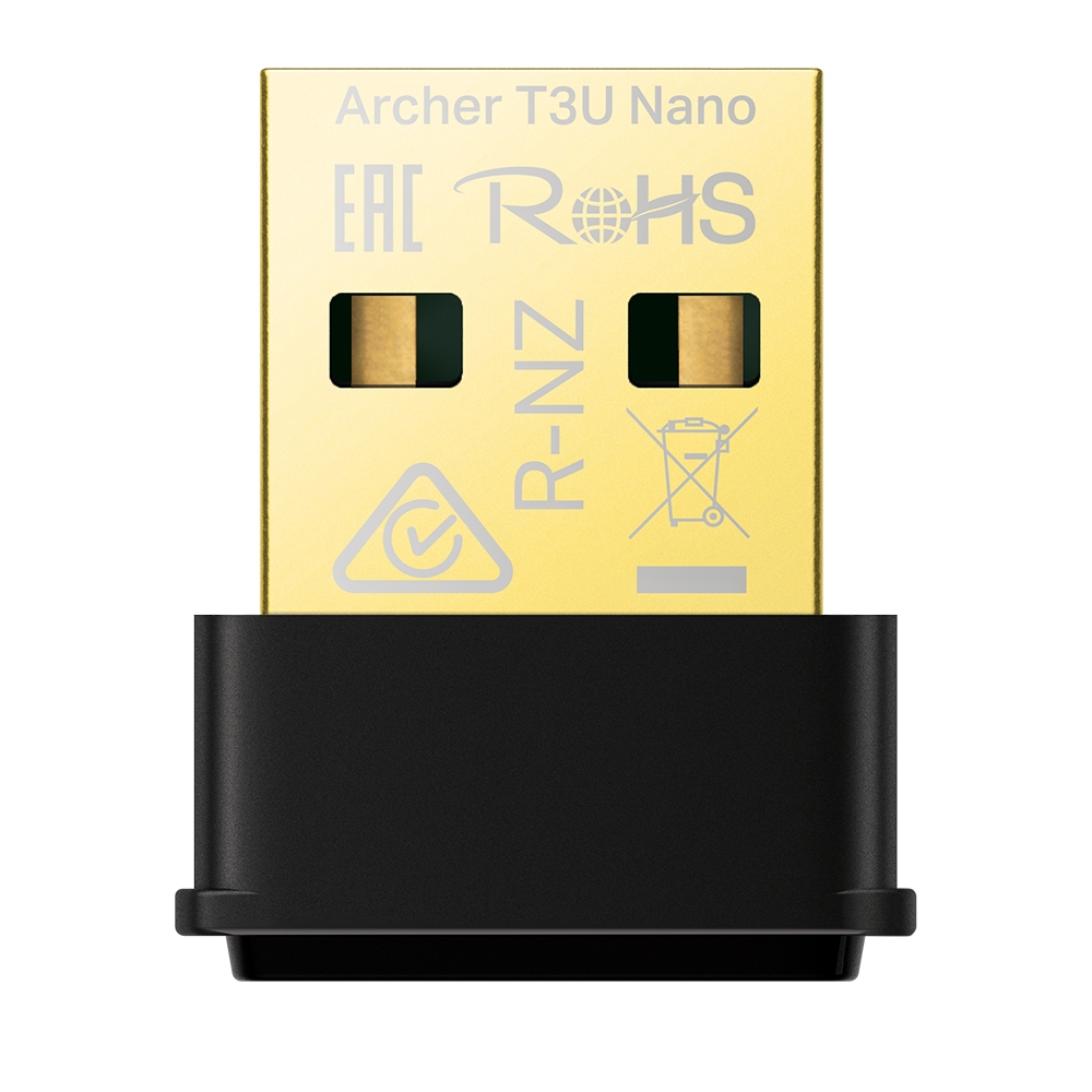 TP-Link Archer T3U Nano | Wi-Fi 5 USB Adapter | Dual-band (2,4 GHz / 5 GHz) | 1300 Mbps | USB 2.0 | Zwart