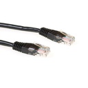 ACT Zwarte 1,5 meter U/UTP CAT6 patchkabel met RJ45 connectoren