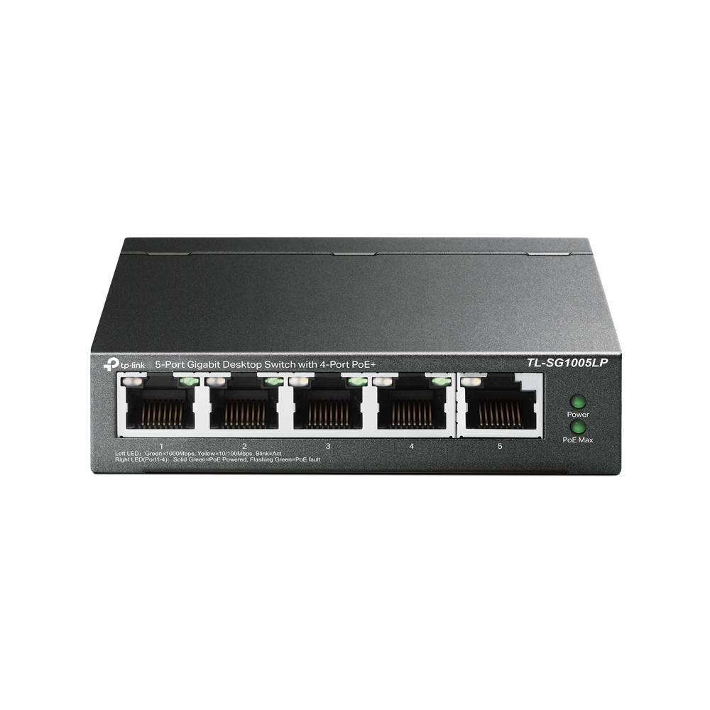 [TL-SG1005LP] TP-Link TL-SG1005LP netwerk-switch Unmanaged Gigabit Ethernet (10/100/1000) Power over Ethernet (PoE) Zwart