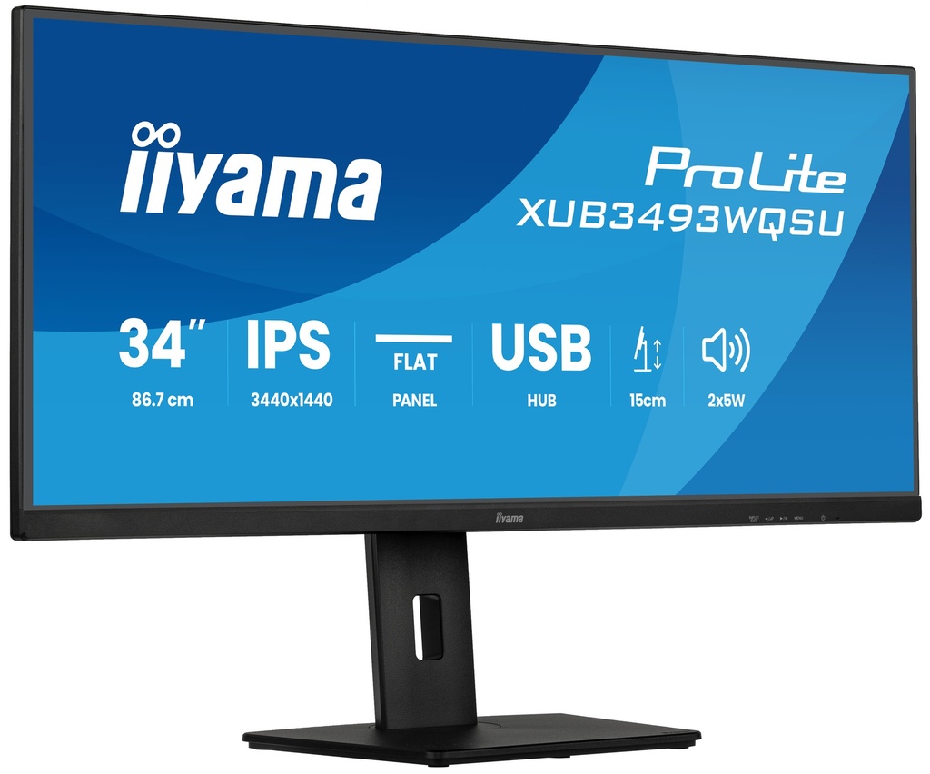 [XUB3493WQSU-B6] iiyama ProLite XUB3493WQSU-B6 computer monitor 86,4 cm (34") 3440 x 1440 Pixels UltraWide Quad HD LED Zwart