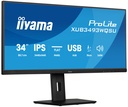 iiyama ProLite XUB3493WQSU-B6 | 34" Ultrawide IPS Monitor | 3440x1440 UWQHD | 120Hz | LED | Zwart