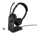 Jabra Headset Evolve2 55 MS Stereo USB-A BT mit Ladestation Zertifiziert für Microsoft Teams