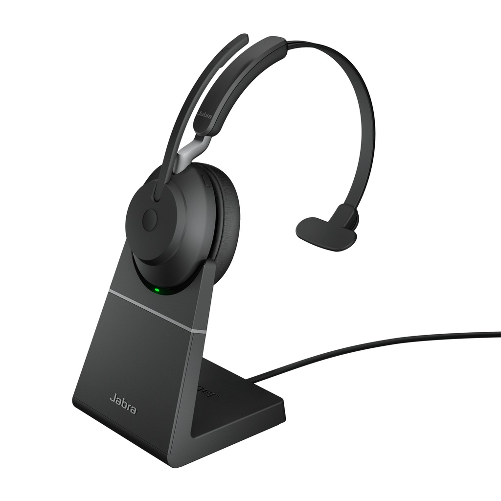 [26599-889-989] Jabra Headset Evolve2 65 UC MONO Link 380a mit Ladestation
