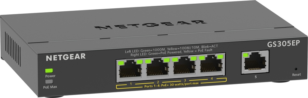 [GS305EP-100PES] Netgear 5Port Switch 10/100/1000 GS305EP