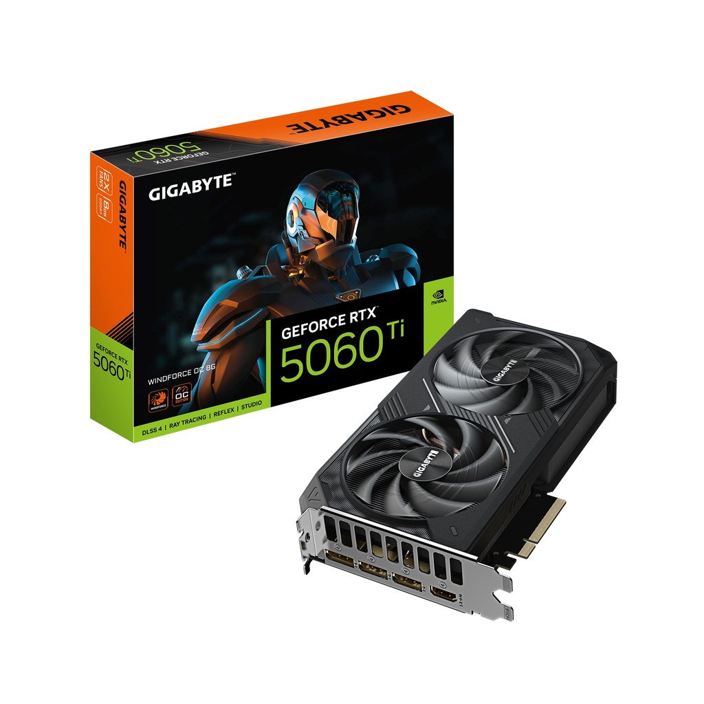 GIGA VGA 8GB RTX5060TI WINDFORCE2-OC 8G 3xDP/HDMI GeForce RTX 5060 Ti WINDFORCE OC 8G