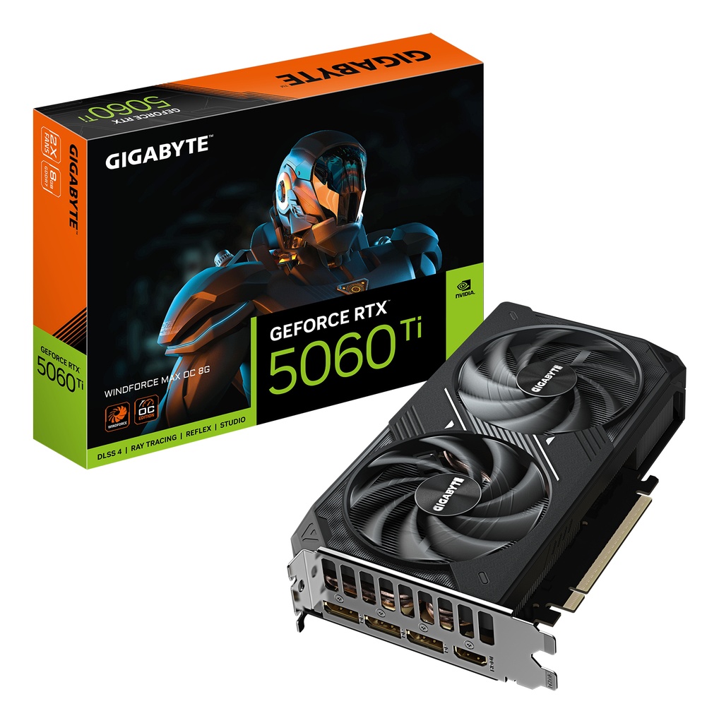 [GV-N506TWF2MAX OC-8GD] GIGA VGA 8GB RTX5060TI WINDFORCE-MAX-OC 8G 3xDP/HDMI GeForce RTX 5060 Ti WINDFORCE MAX OC 8G
