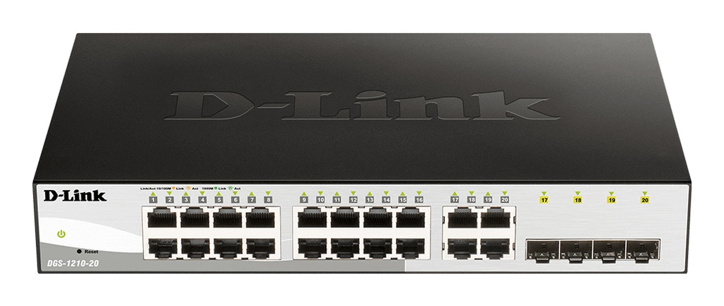 D-Link Switch DGS-1210-20/E 16xGBit/4xSFP 19" Managed