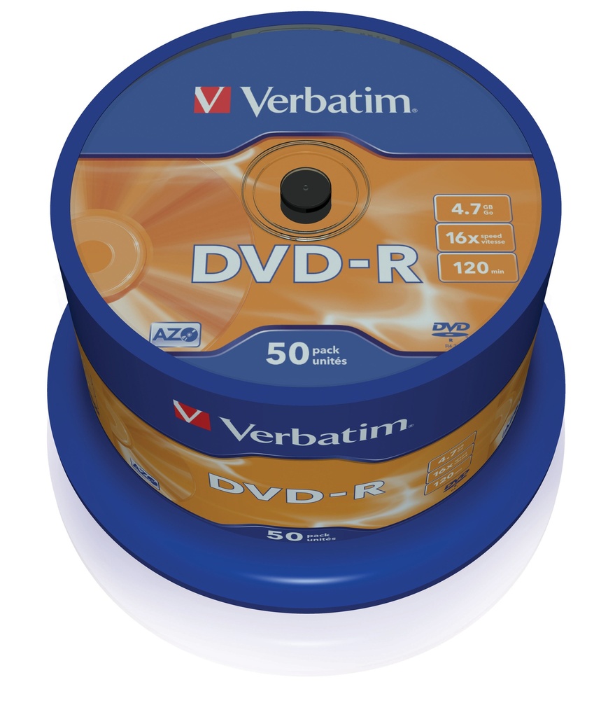 DVD ROH-R 4.7GB/ 16x Verbatim (50er Spindel)